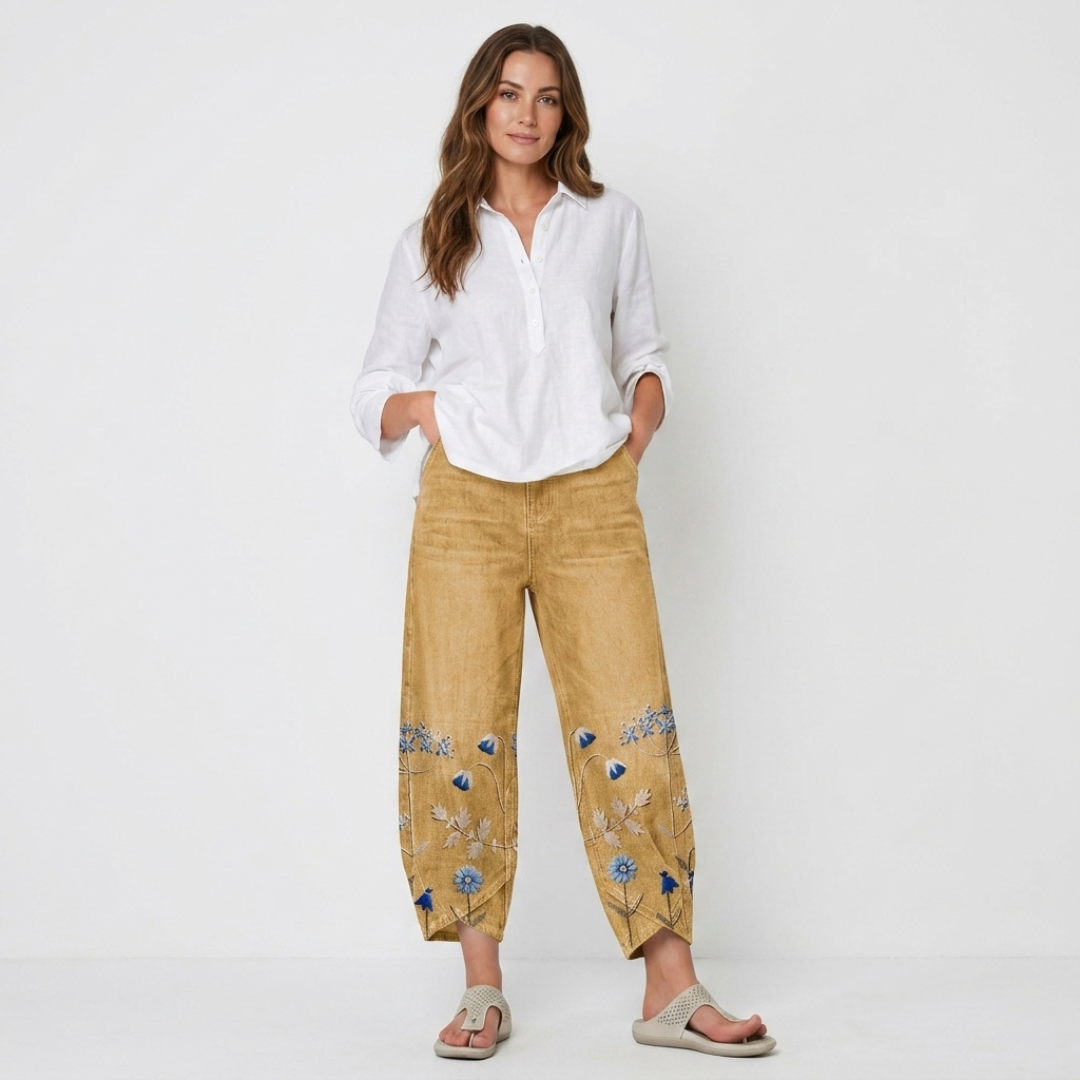 Flavia - Broderie Pantaloni Casual
