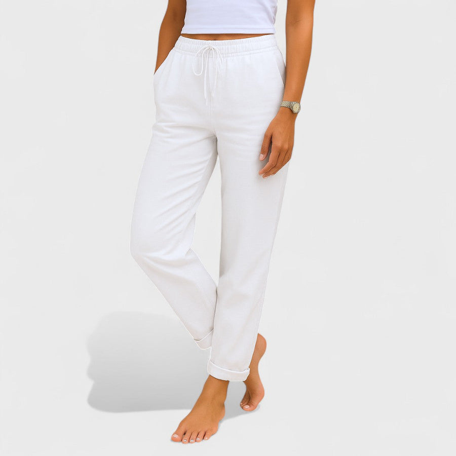 Klara - Pantaloni Elastici din In