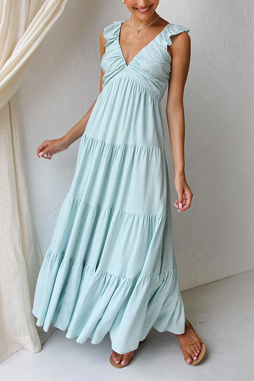 Marilyn | Rochie maxi cu decolteu adânc