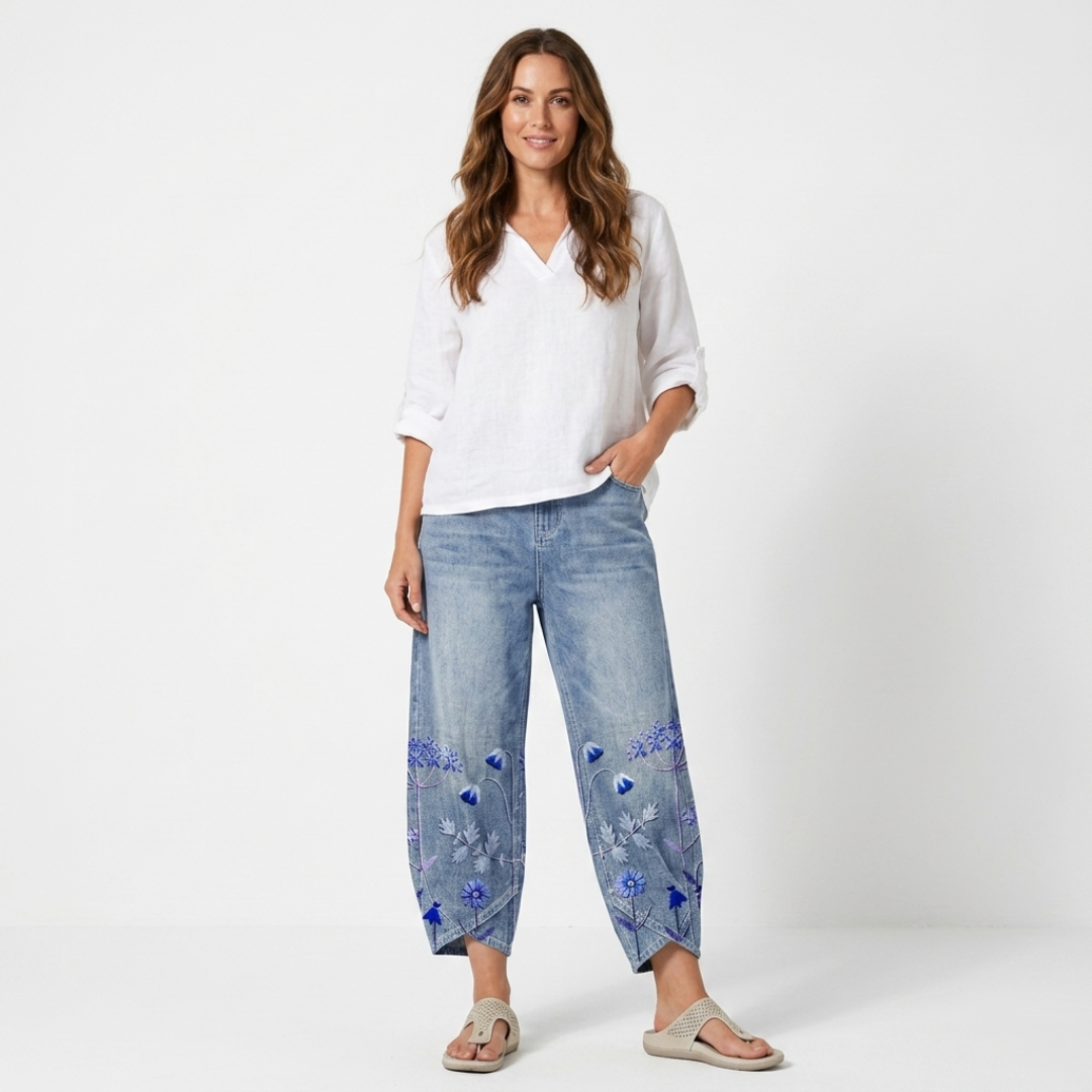 Flavia - Broderie Pantaloni Casual