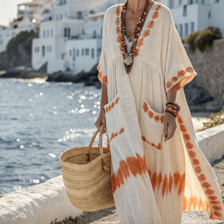 Caftan Dress 'Faustine' | Ocre de Naxos