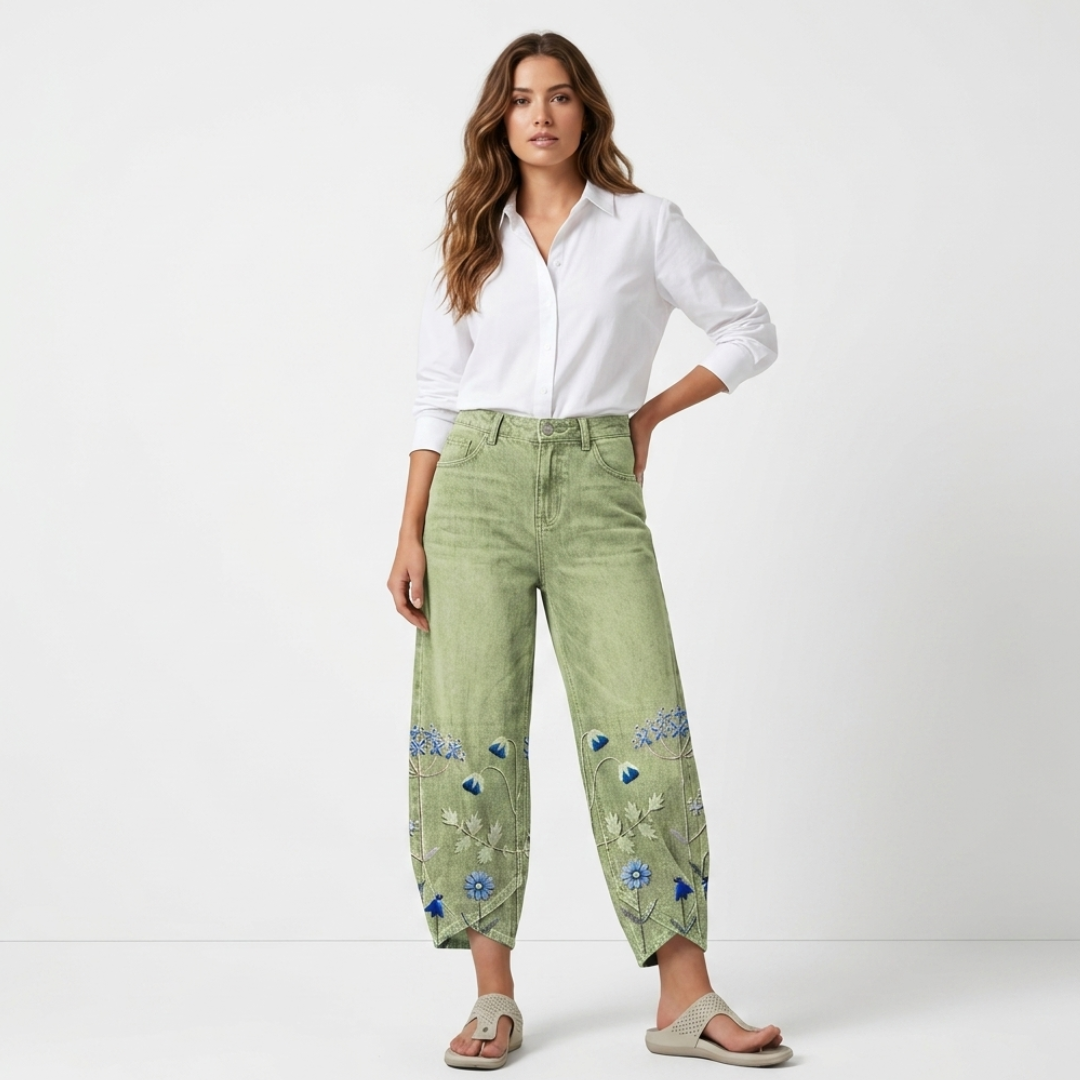 Flavia - Broderie Pantaloni Casual