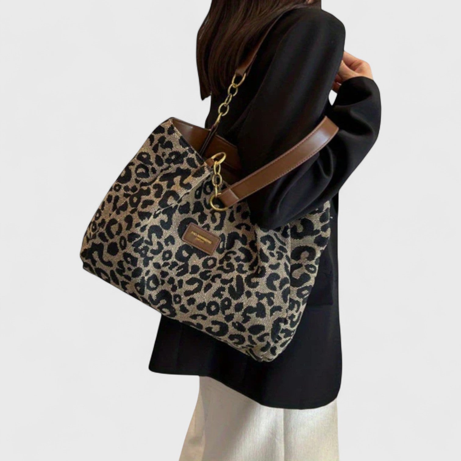 Valeria — Geantă elegantă cu imprimeu leopard
