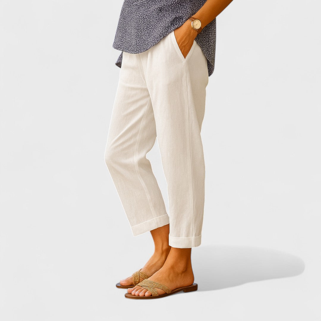 Odýlie - Pantaloni de vară din in și bumbac premium