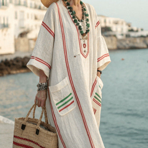 Mathilde | Rochie Caftan Strălucitoare Inspirată de Riviera