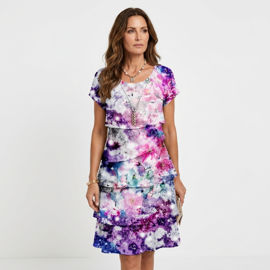 Vanessa - Rochie Elegantă cu Model în Dungi