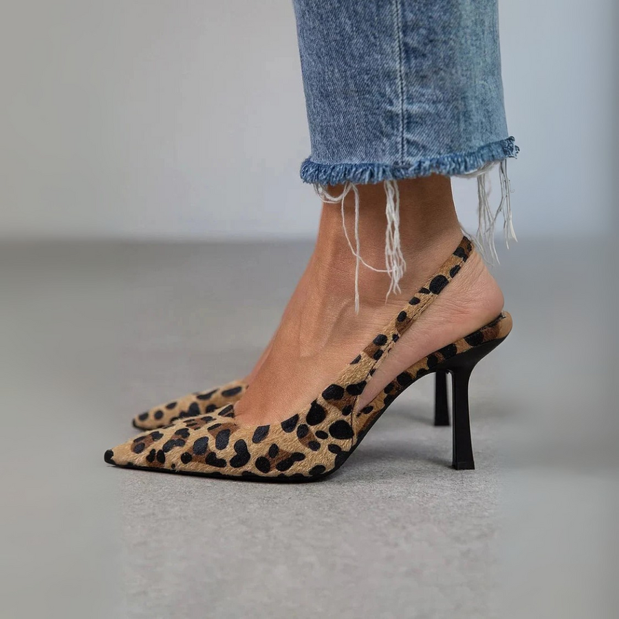 Isabelle – Pantofi Slingback cu Model Leopard