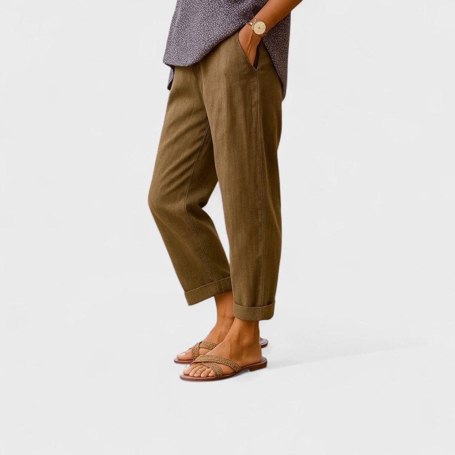 Odýlie - Pantaloni de vară din in și bumbac premium