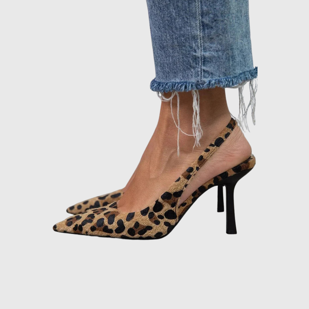 Isabelle – Pantofi Slingback cu Model Leopard