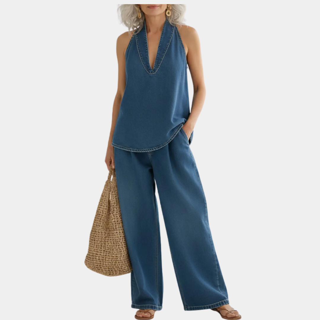 Ivy™ | Set de două piese din denim vintage