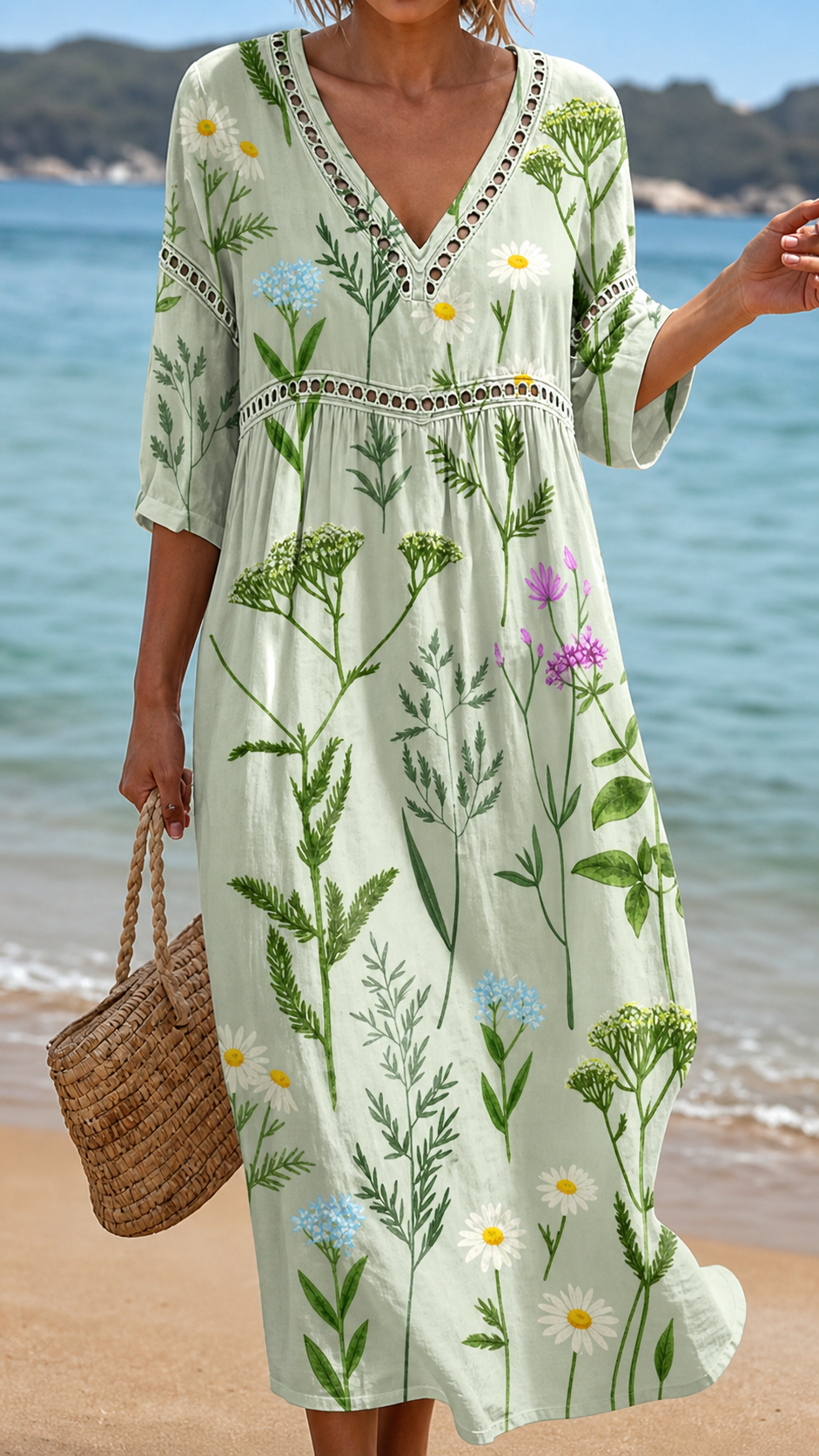 Rochie de Plajă Florală și Lejeră