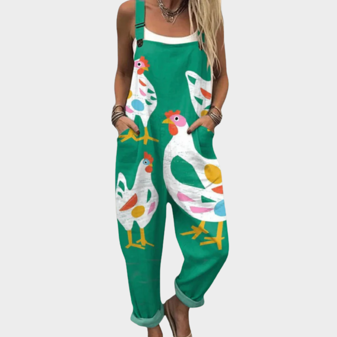 Salopetă confortabilă cu design imprimat