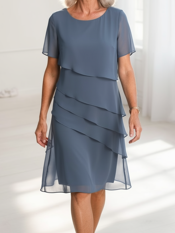 Linda - Rochie Elegantă cu Model în Dungi