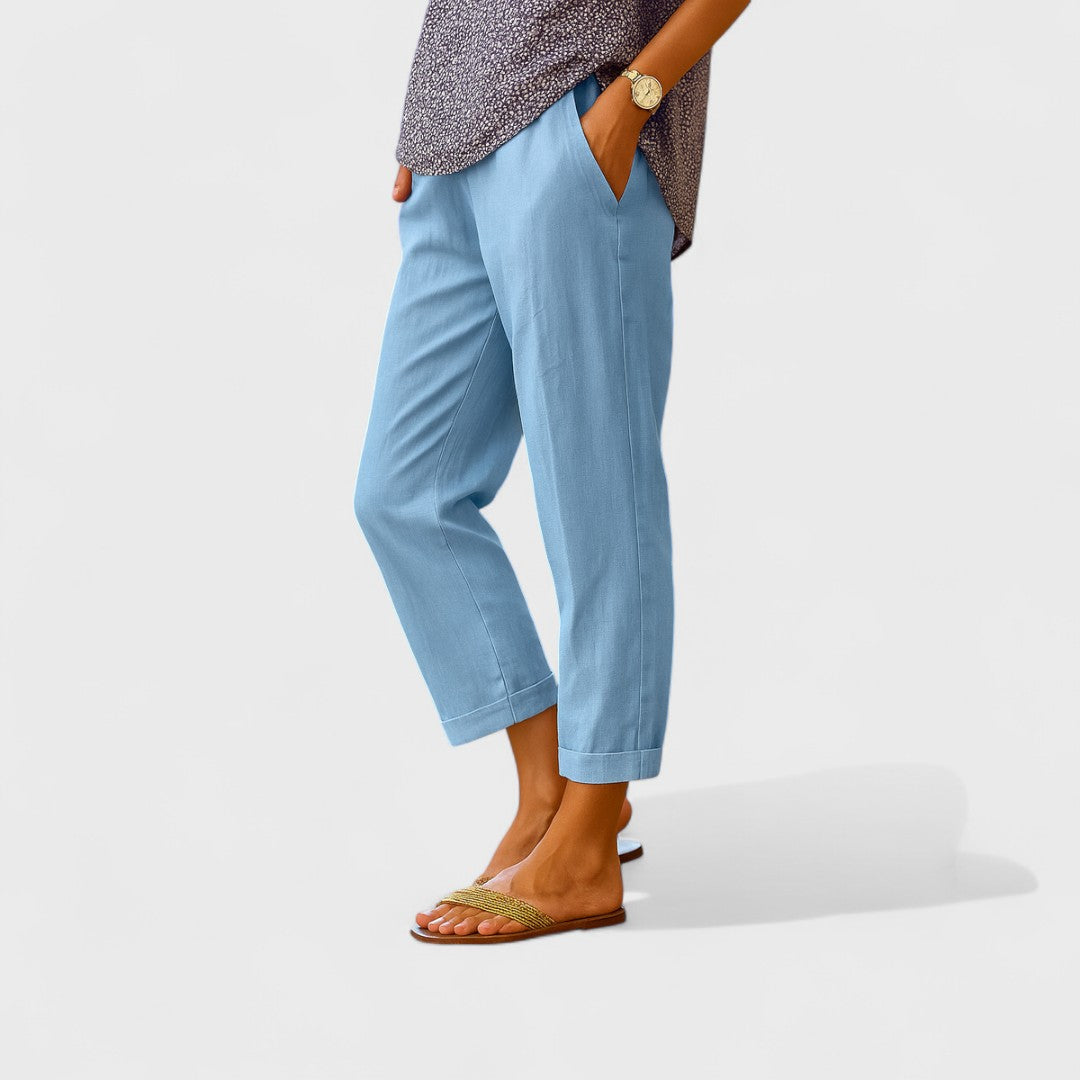 Odýlie - Pantaloni de vară din in și bumbac premium