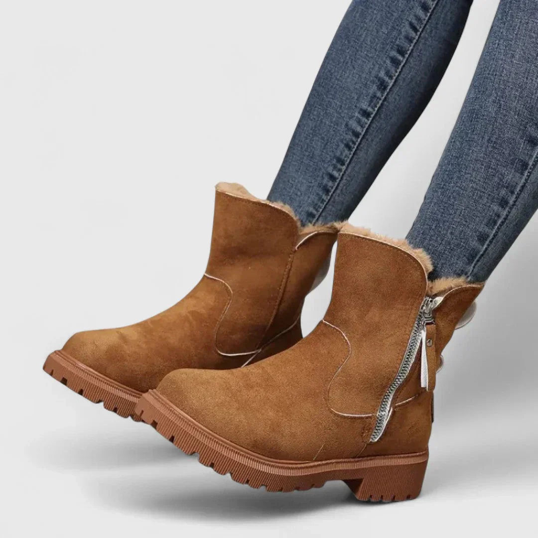 Irină - Botine elegante și confortabile, căptușite cu material moale pentru zile călduroase