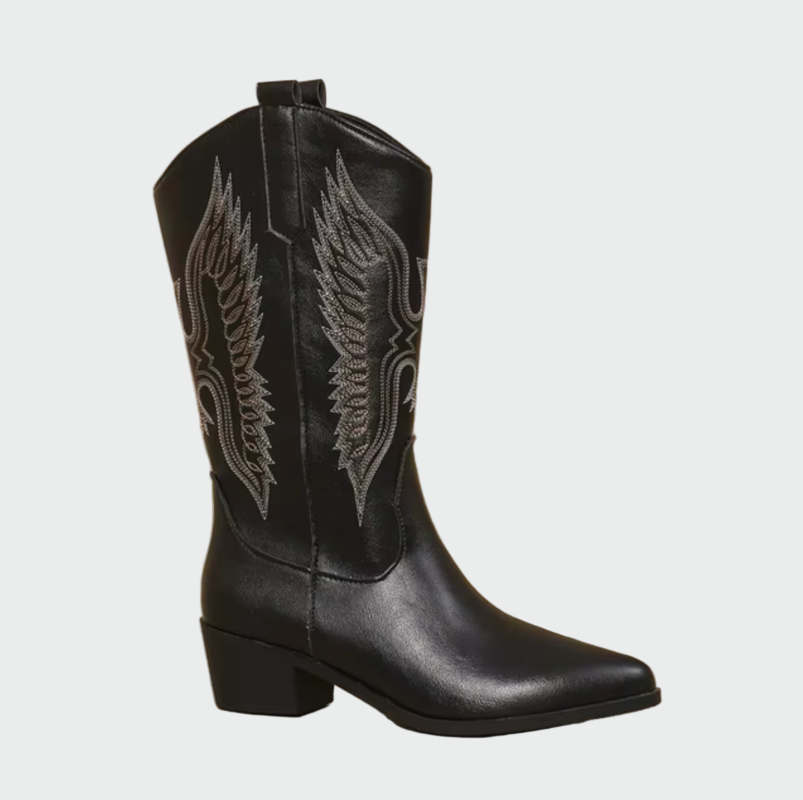 Cvita - Botine Cowboy din Piele Neagră