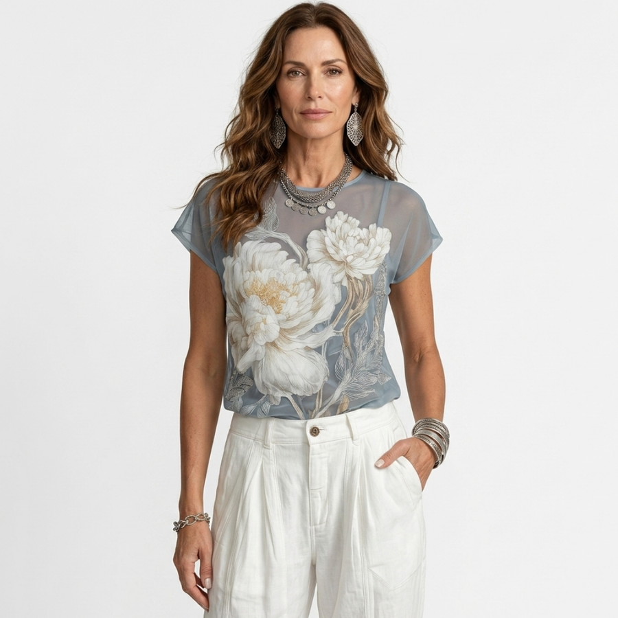 Lorena - Bluză cu model floral