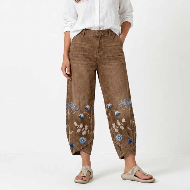 Flavia - Broderie Pantaloni Casual