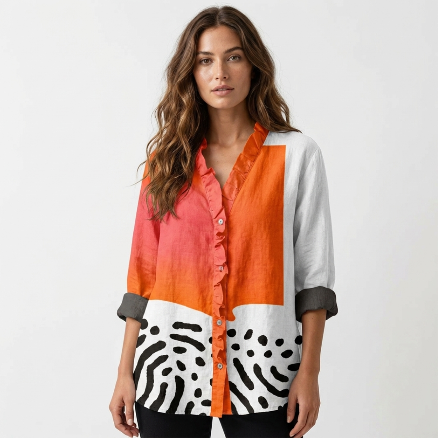 Raluca - Elegant Summer Linen Blouse
