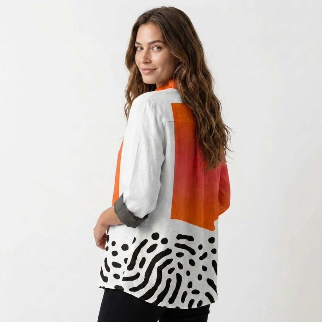 Raluca - Elegant Summer Linen Blouse