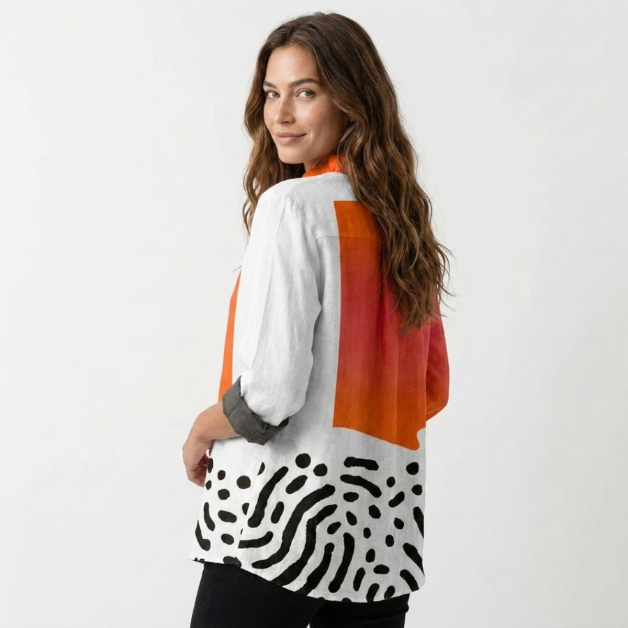 Raluca - Elegant Summer Linen Blouse