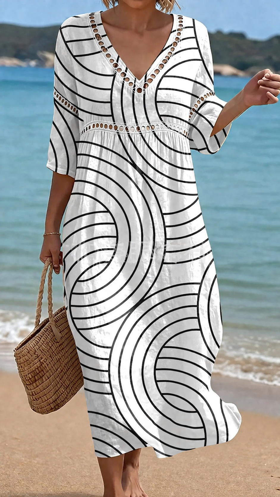 Rochie de Plajă cu Design Modern