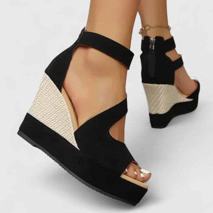 Zynavielle | Sandale ortopedice cu toc înalt tip wedge