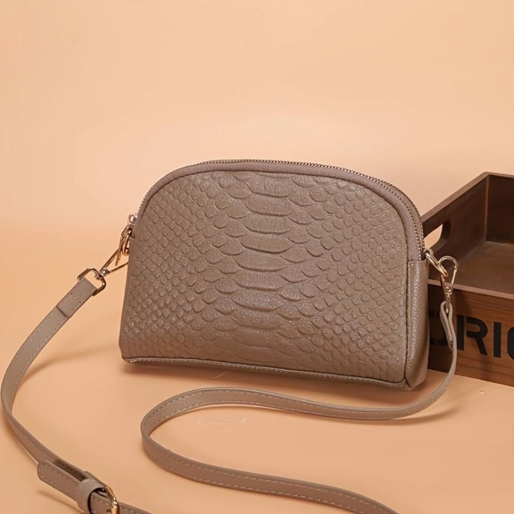 Cora — Mini Geantă Crossbody cu Design Exotic