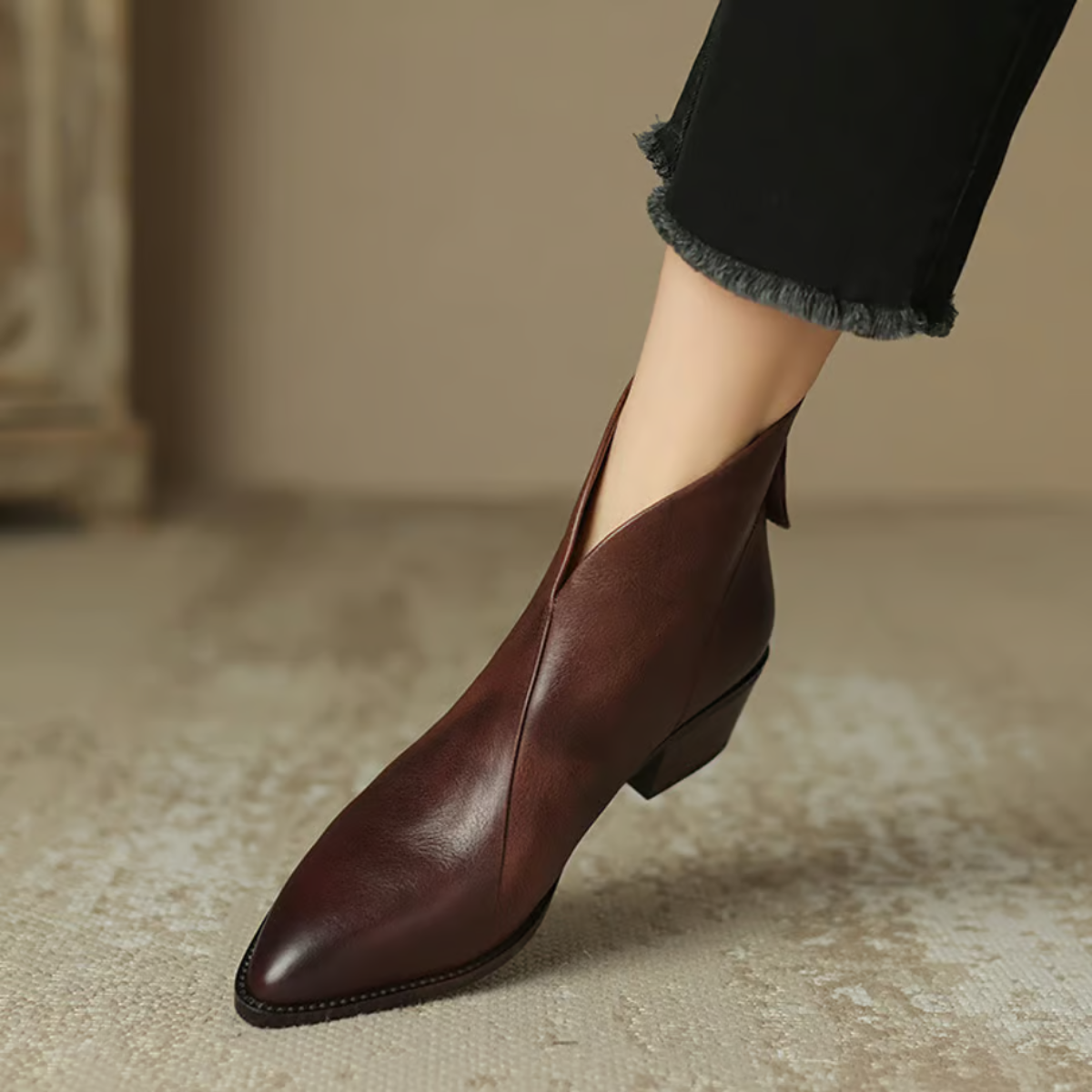 Elena - Botine Elegante cu Toc Scăzut