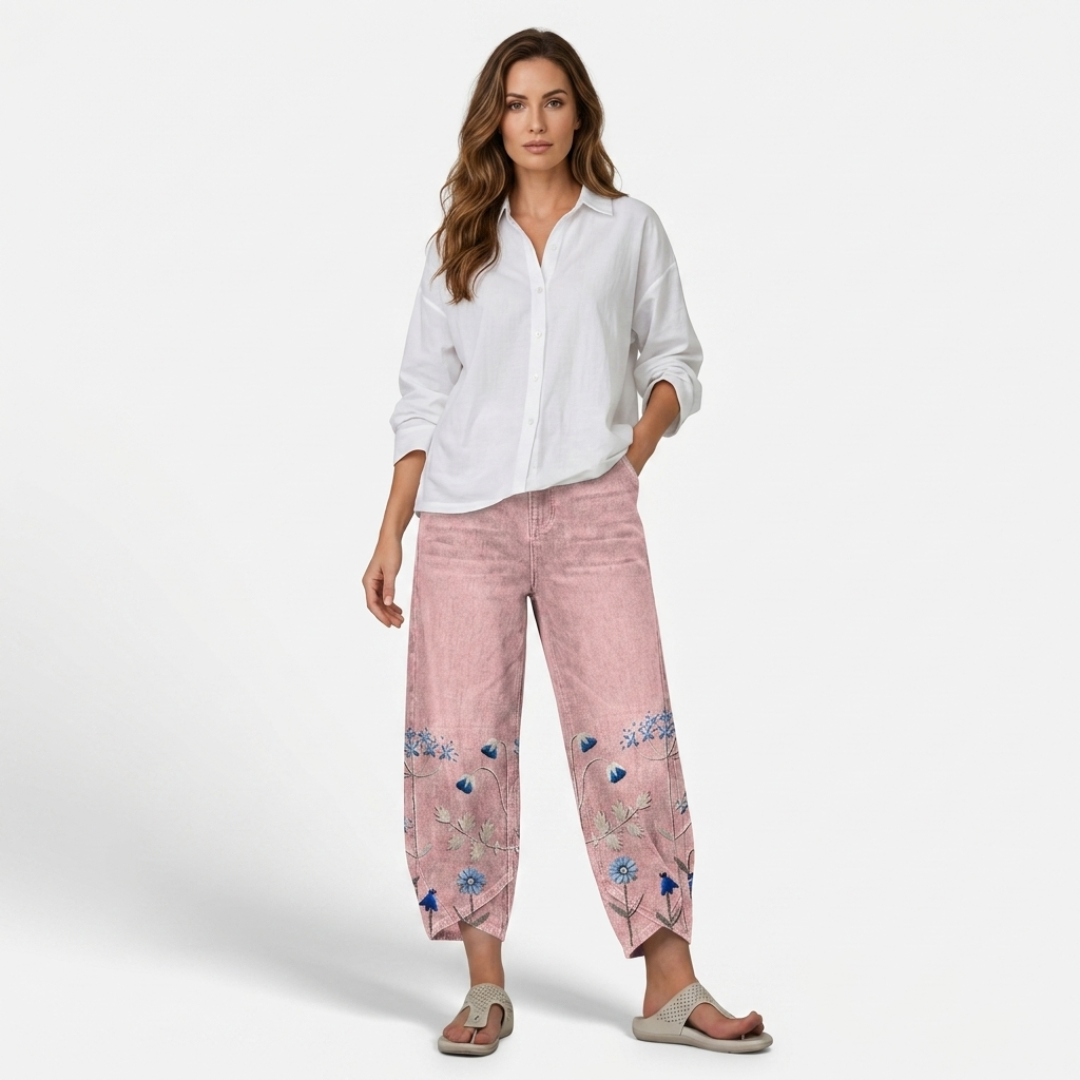 Flavia - Broderie Pantaloni Casual