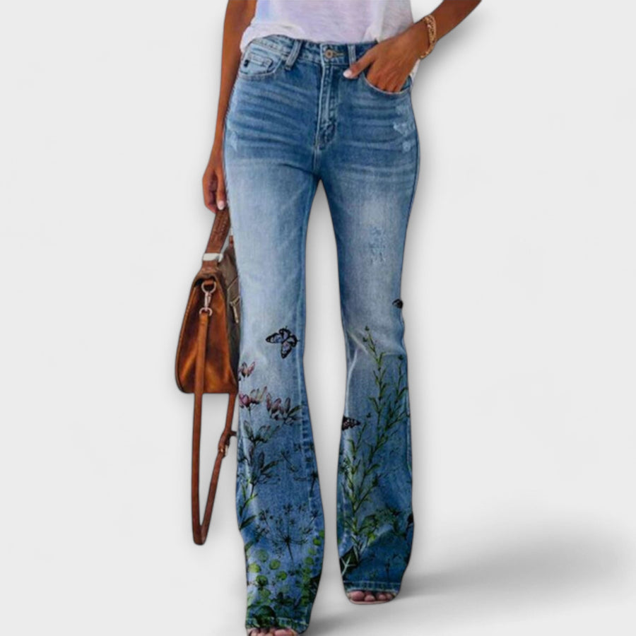 Pantaloni cu imprimeu floral