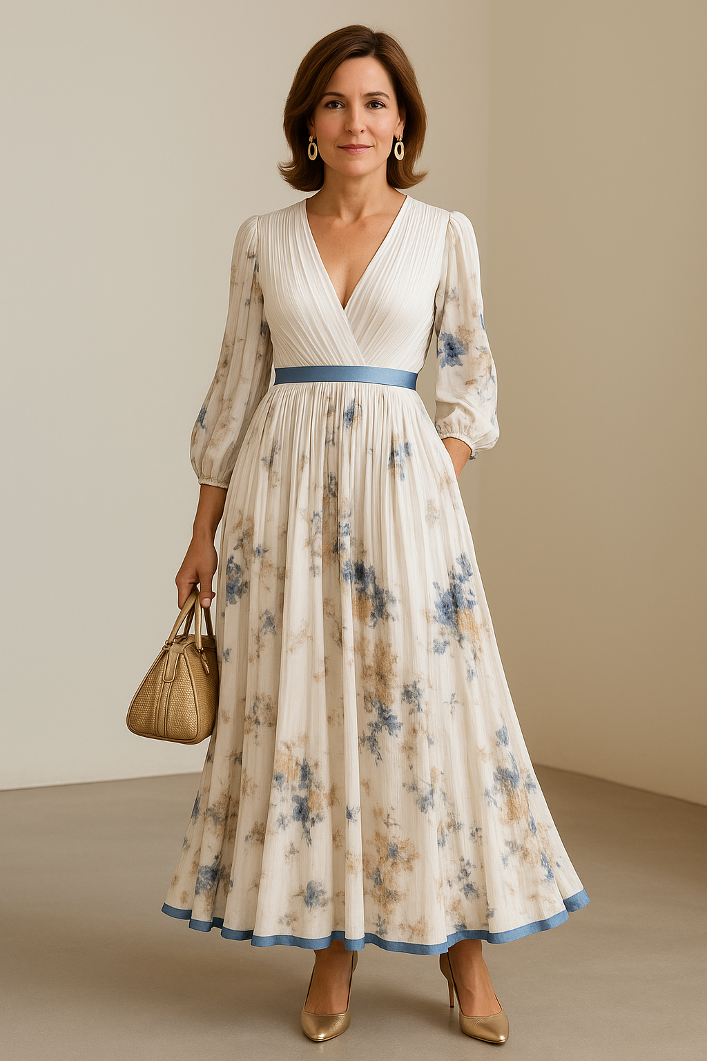 Sânziana | Rochie Maxi cu Imprimeu Floral