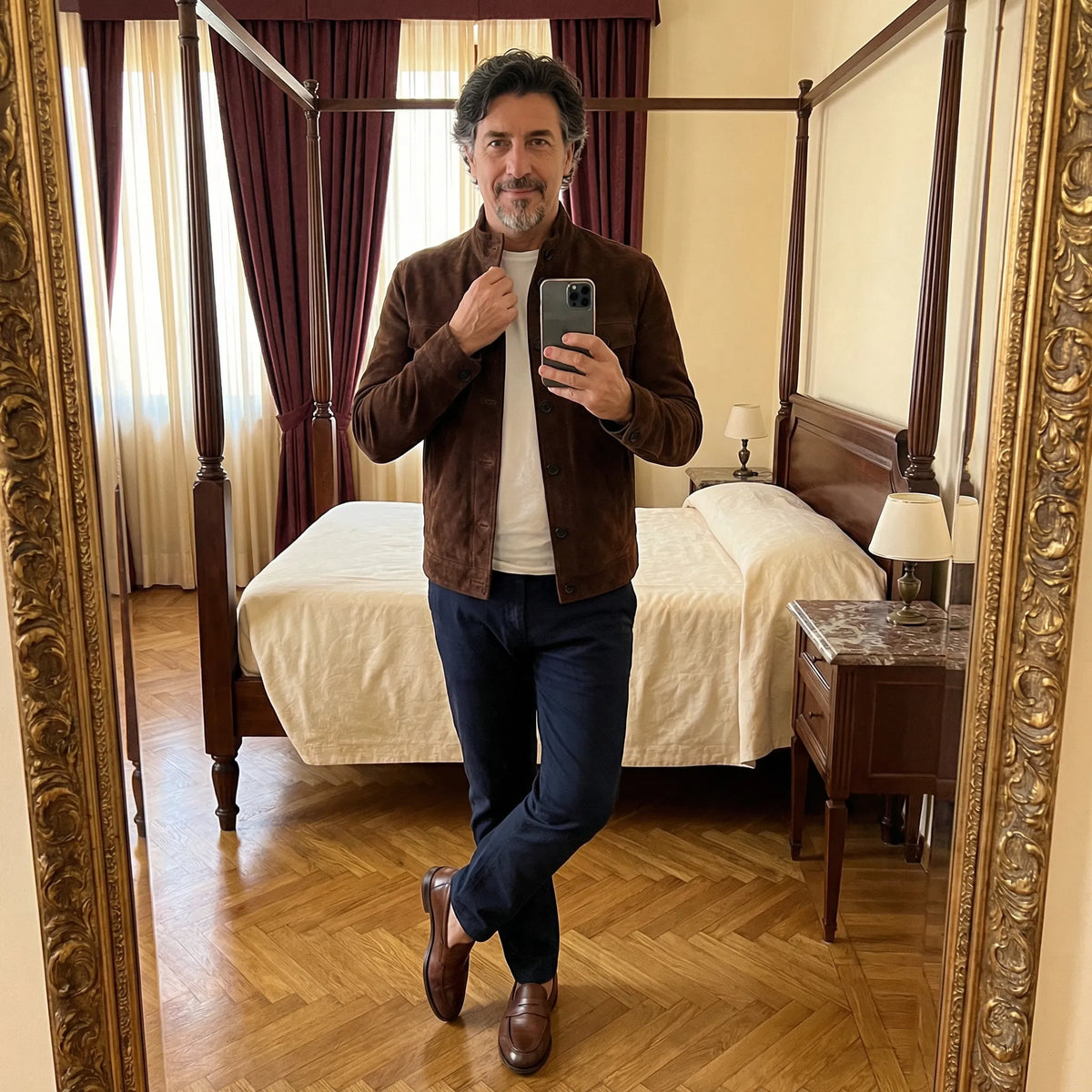 Constantin | Jachetă din Suede Milano