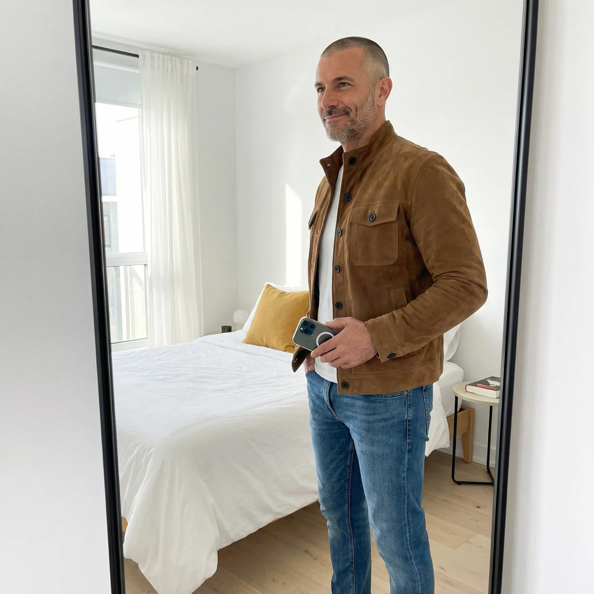 Constantin | Jachetă din Suede Milano