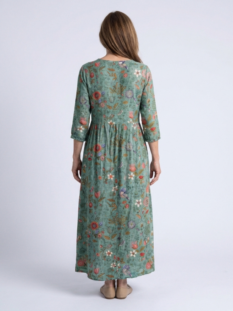 Marina | Rochie maxi cu decolteu în V floral și mâneci trei sferturi" 

Rewritten: "Marina | Rochie maxi florală cu decolteu în V și mâneci trei sferturi