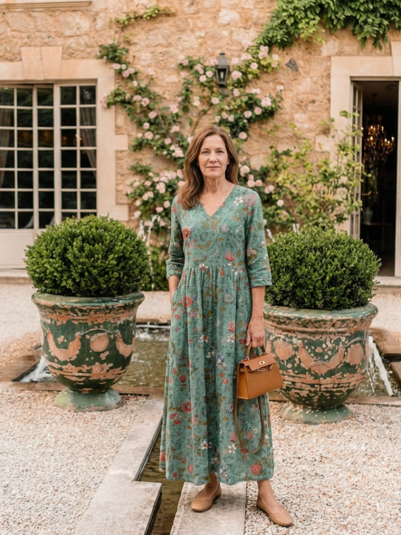 Marina | Rochie maxi cu decolteu în V floral și mâneci trei sferturi" 

Rewritten: "Marina | Rochie maxi florală cu decolteu în V și mâneci trei sferturi