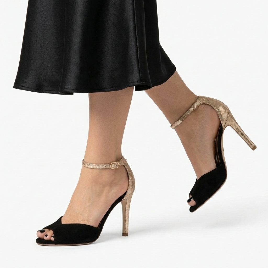 Loredana – Sandale Elegante cu Curea Metalică