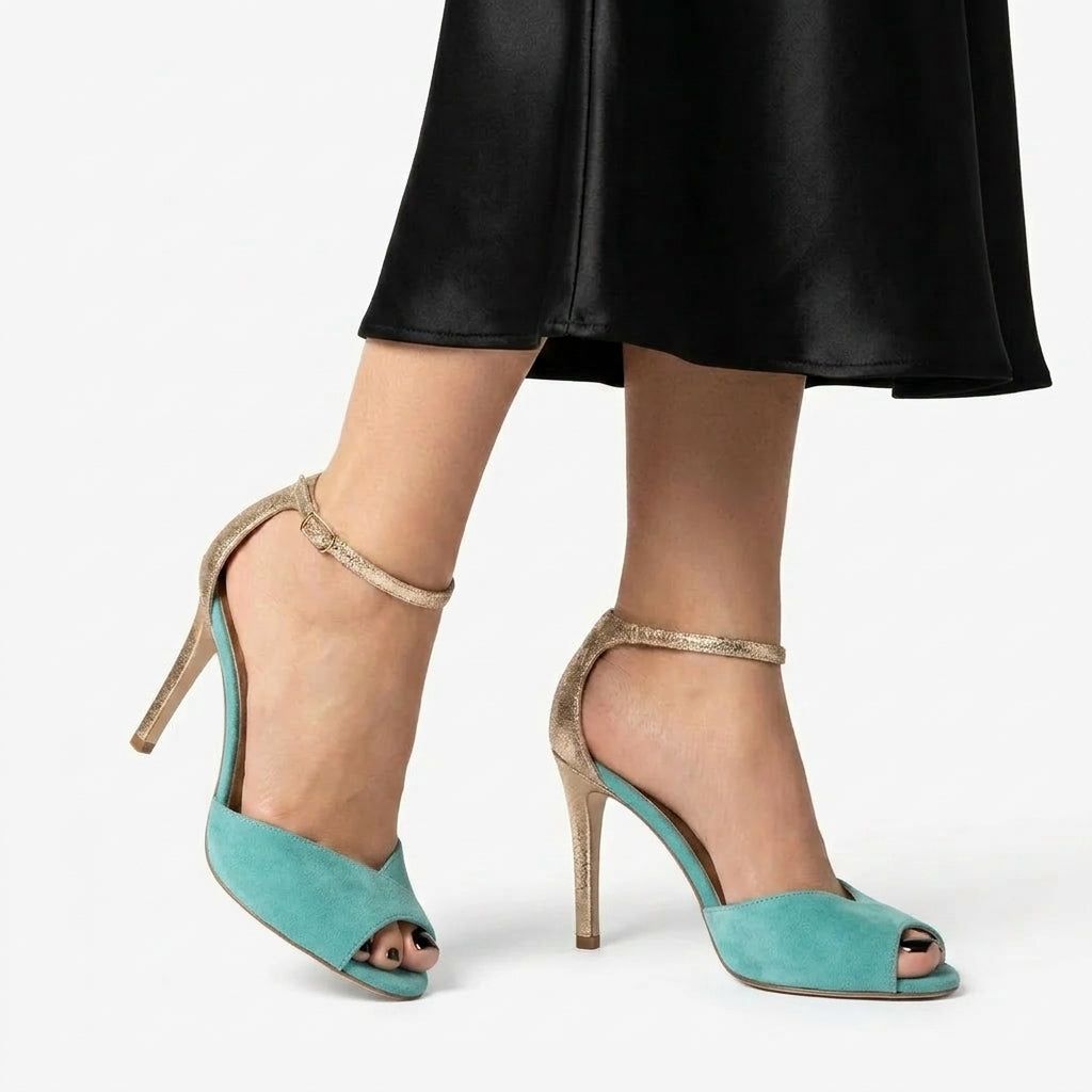 Loredana – Sandale Elegante cu Curea Metalică