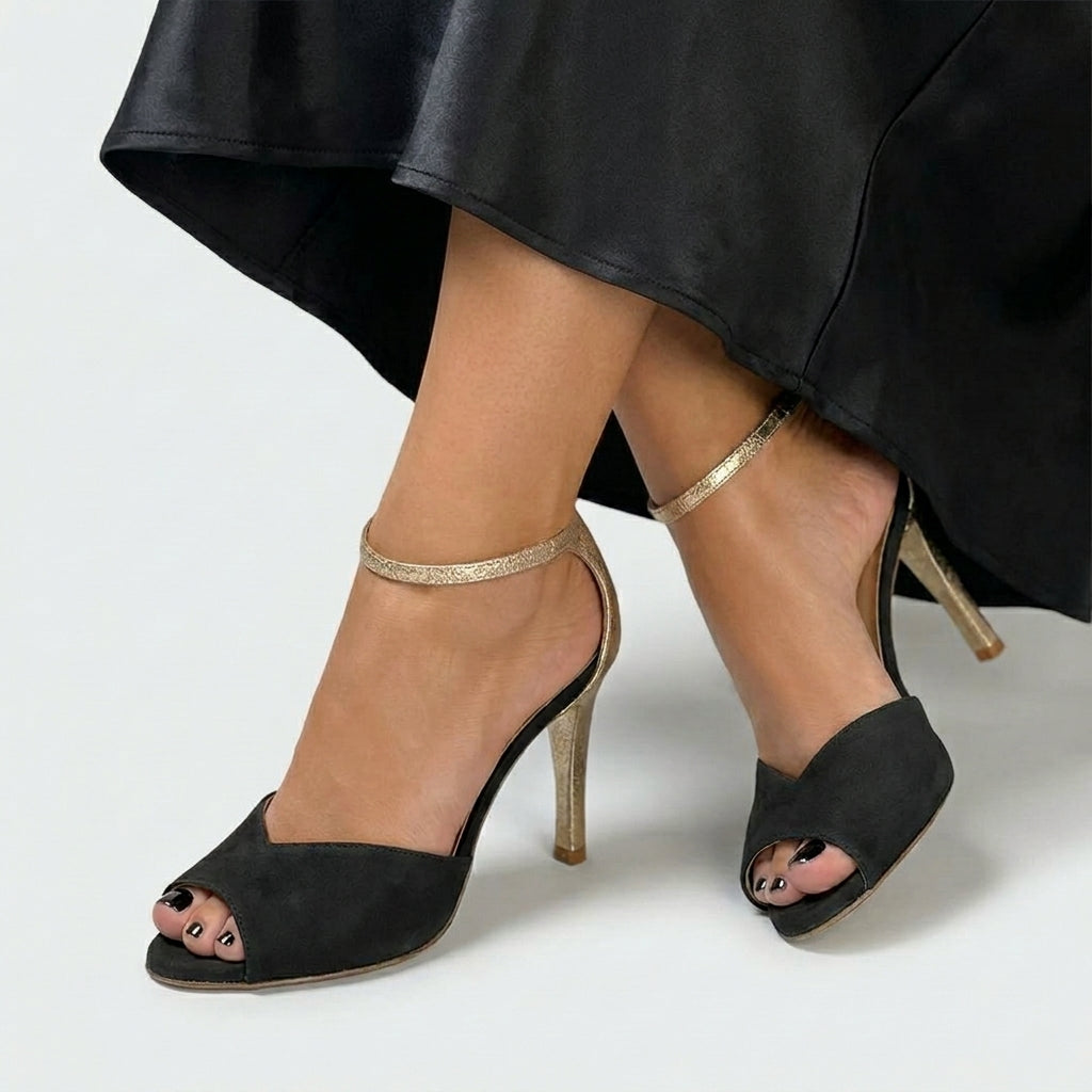 Loredana – Sandale Elegante cu Curea Metalică