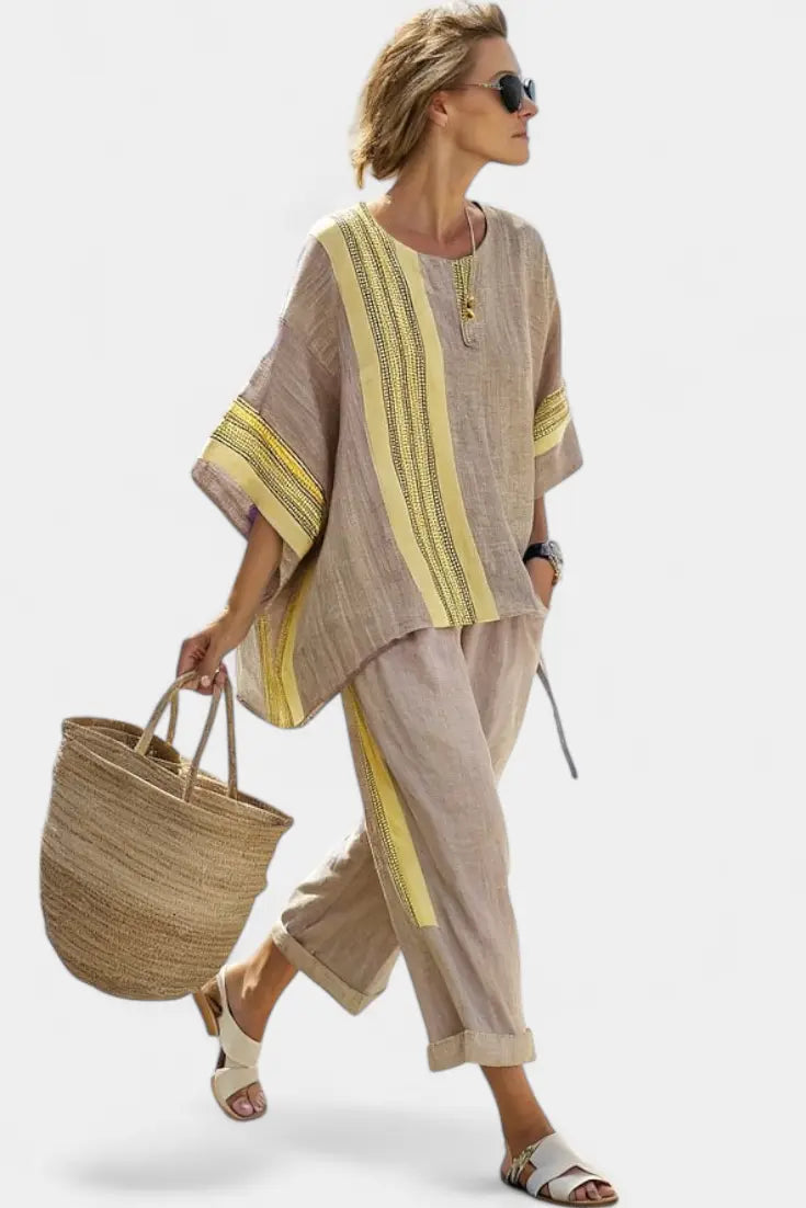 Lorena - Conjunto Bohemio de Lino y Bambú