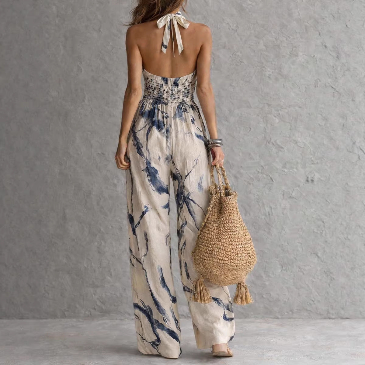 Salopetă Halter cu Design Artistic