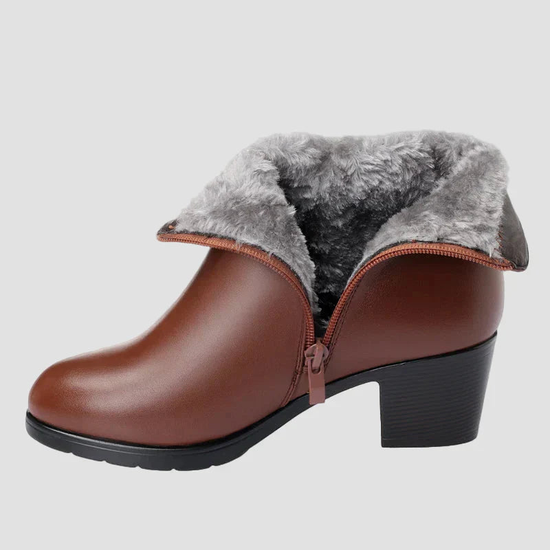 Frederica - Botine elegante de iarnă cu închidere cu fermoar