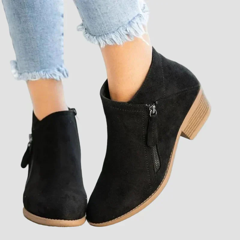 Botine ortopedice din piele premium cu toc pentru sezonul rece