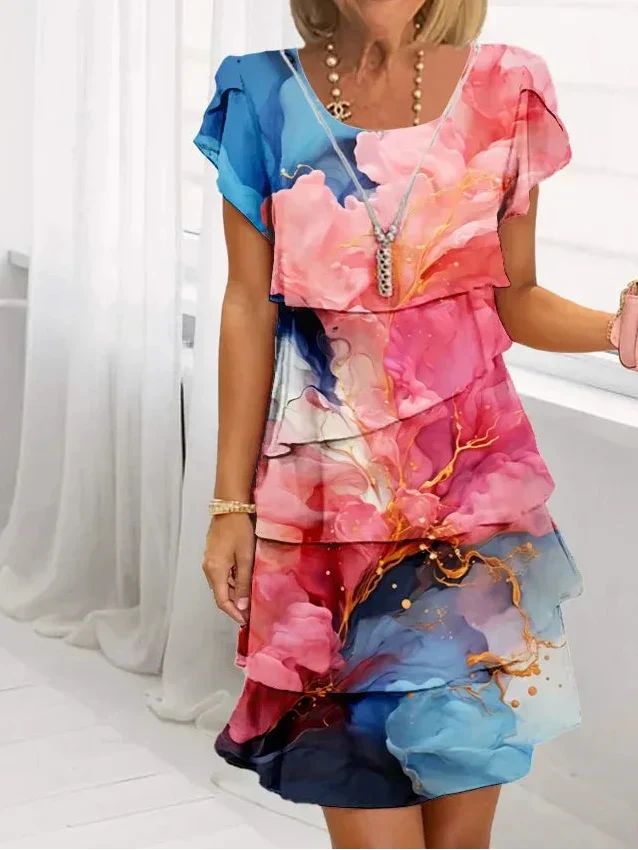 Caroline - Rochie Elegantă cu Accente Puff