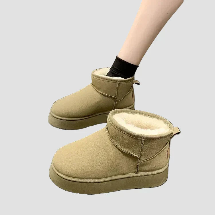 Botine Confortabile din Suede cu Umplutură Generoasă