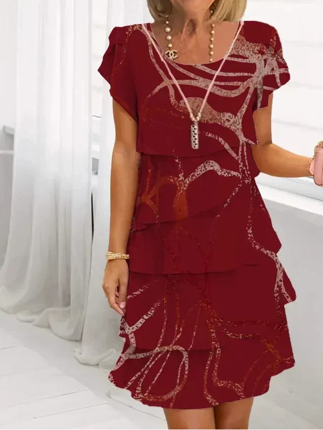 Monica - Rochie Elegantă cu Detalii Volan