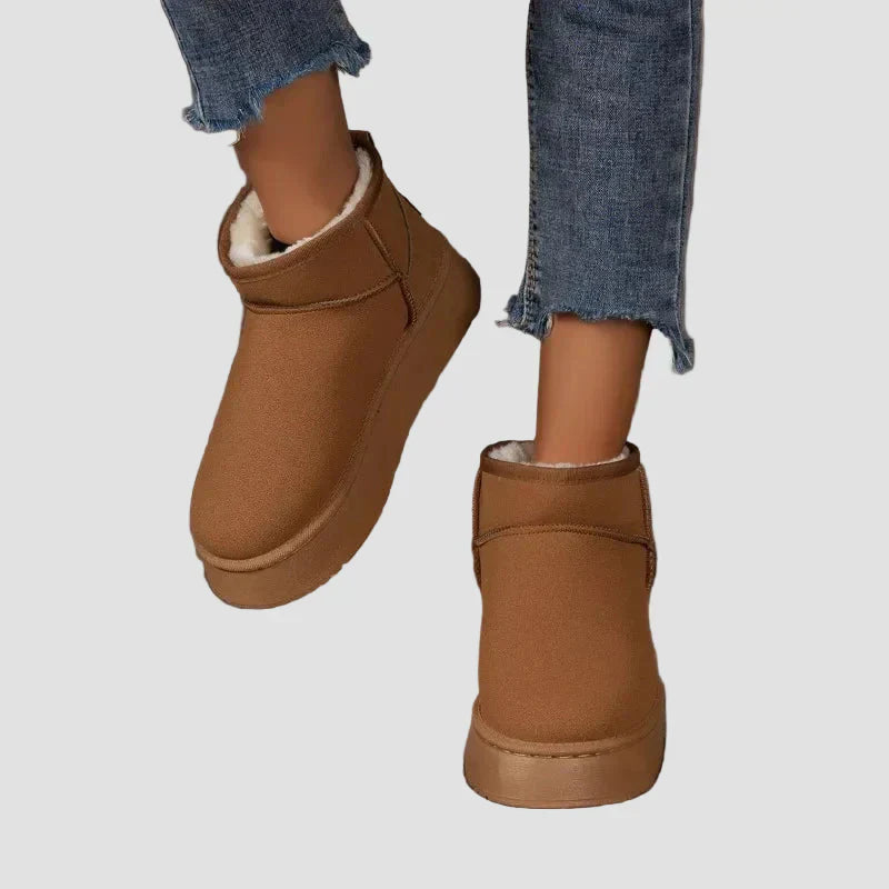 Botine Confortabile din Suede cu Umplutură Generoasă