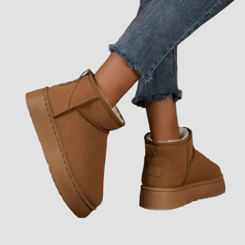 Botine Confortabile din Suede cu Umplutură Generoasă