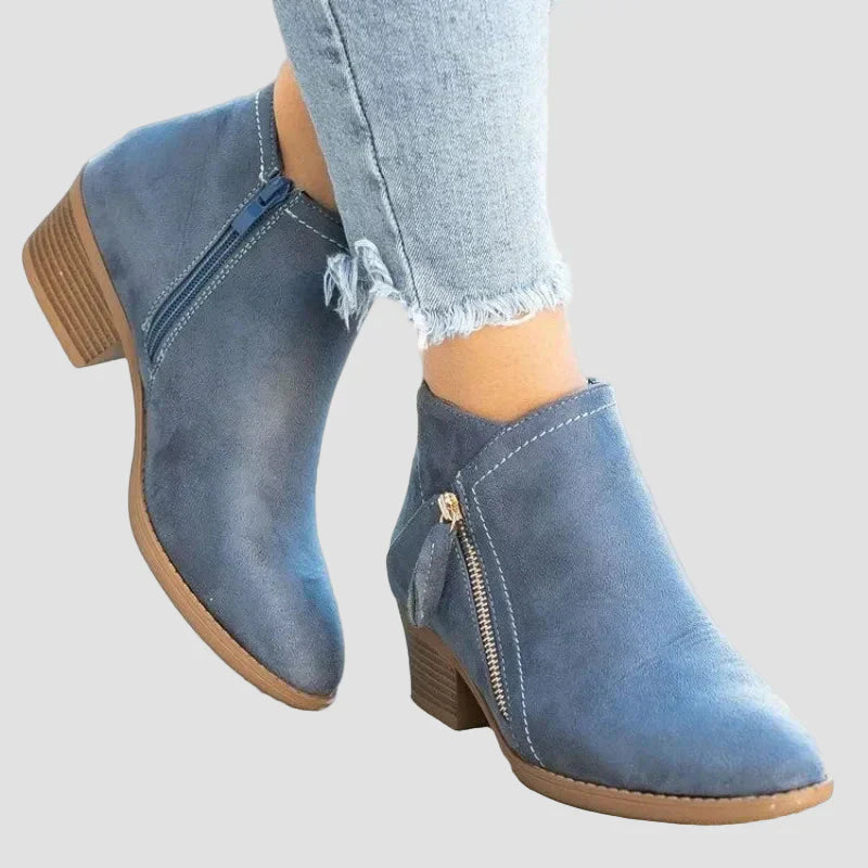 Botine ortopedice din piele premium cu toc pentru sezonul rece