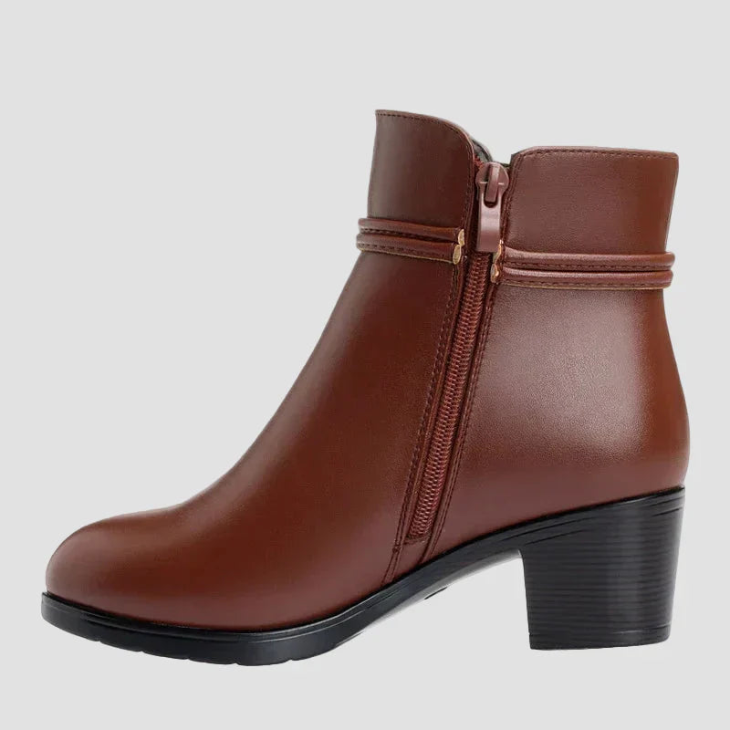 Frederica - Botine elegante de iarnă cu închidere cu fermoar